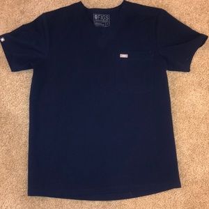 FIGS one-pocket Navy scrub top